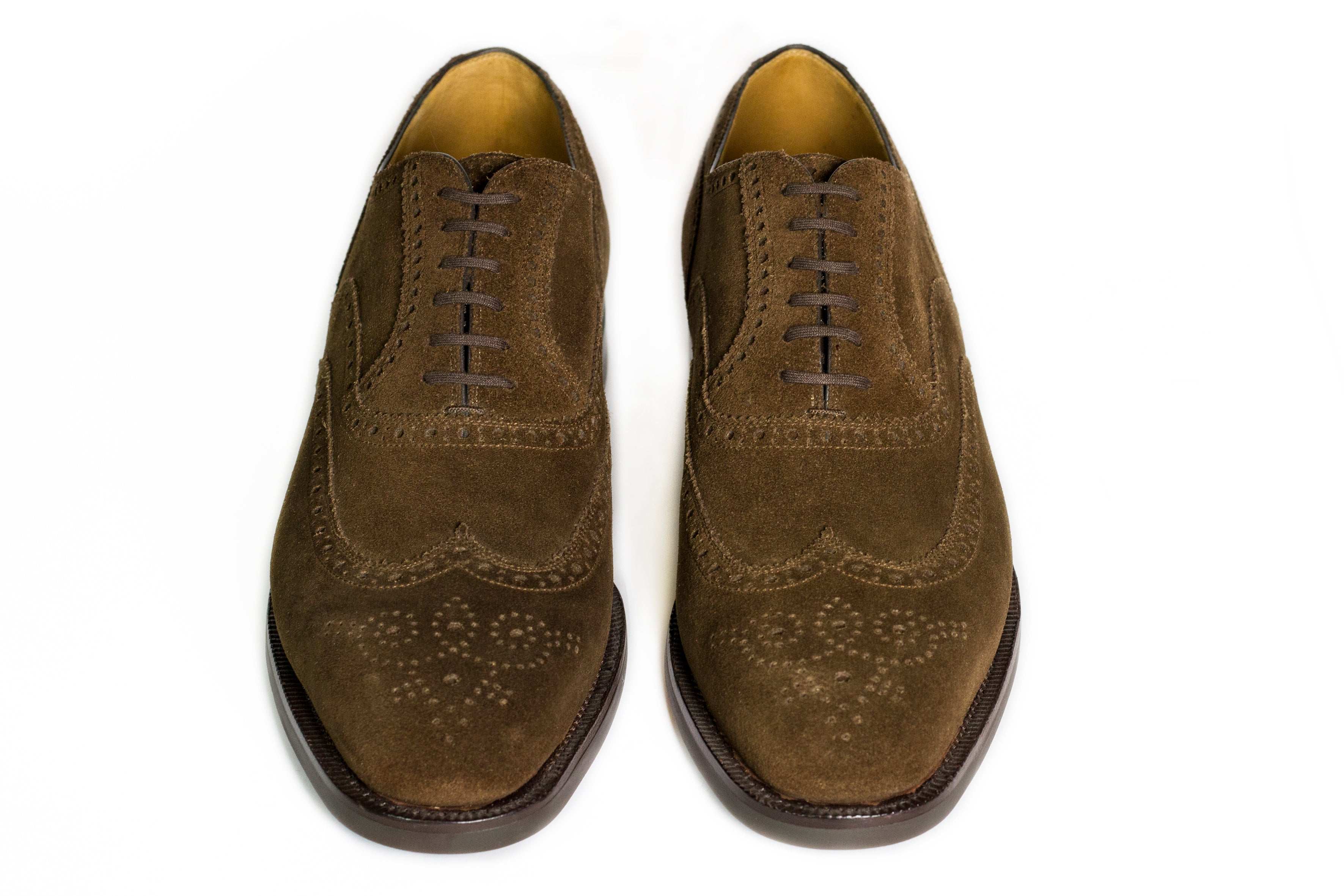 OXFOERD SULL BROGUE WITH WING CAO HAND.WELTED GOOYEAR WITH RUBBER SOLE - Rivolta 1883