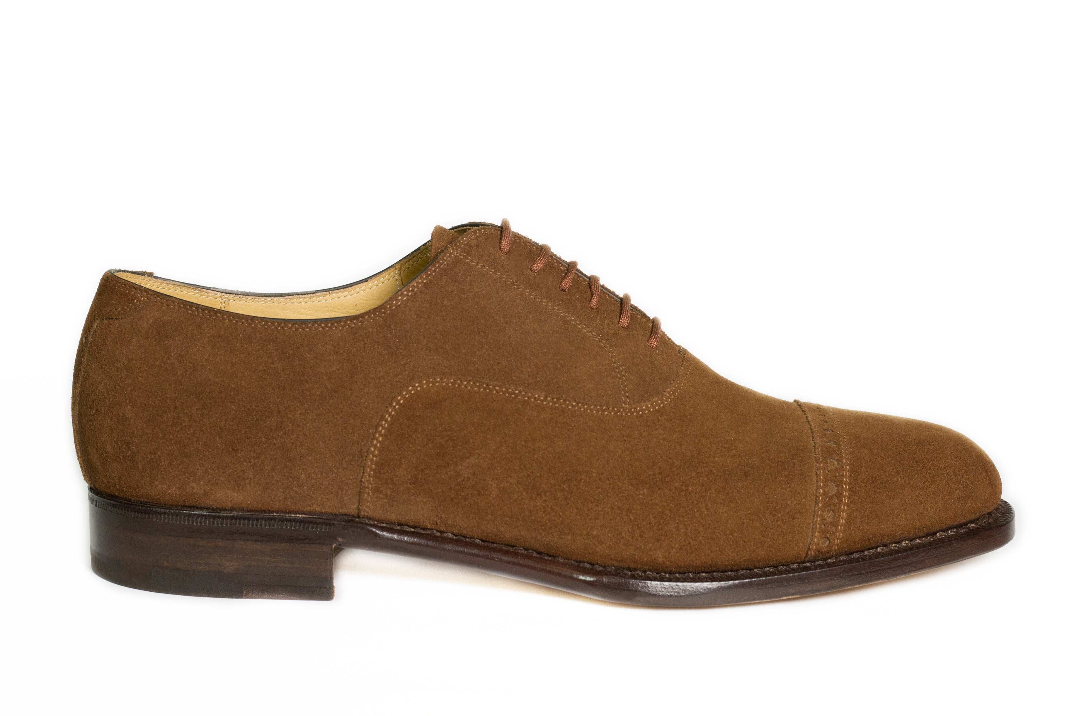 OXFORD SEMI.FULL BROGUE WITH TOE CAP IN FULL GRAIN LEATHER AND SUEDE LEATHER - Rivolta 1883
