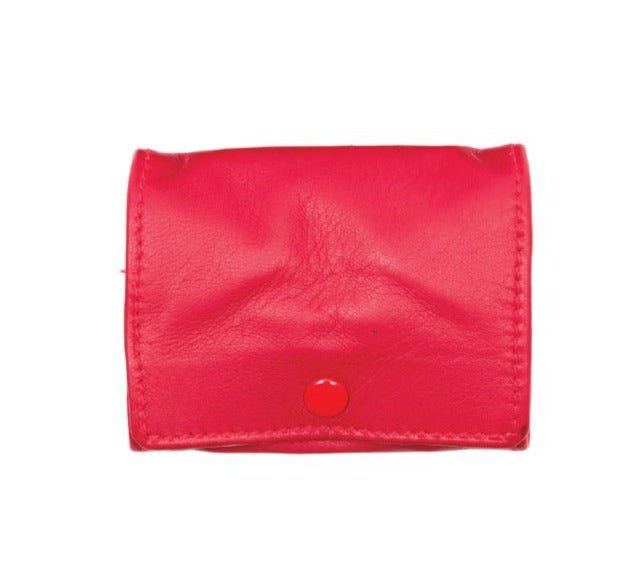 Leather Coin Purse IN NAPPA LAMB BUTTON CLOSING - Rivolta 1883