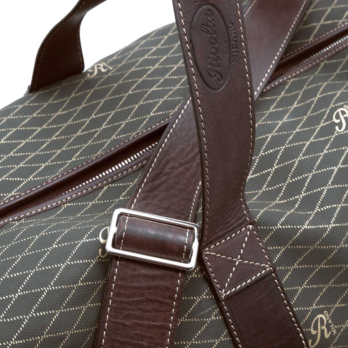 Rivolta Travel Bag with rivolta texture with leather details - Rivolta 1883