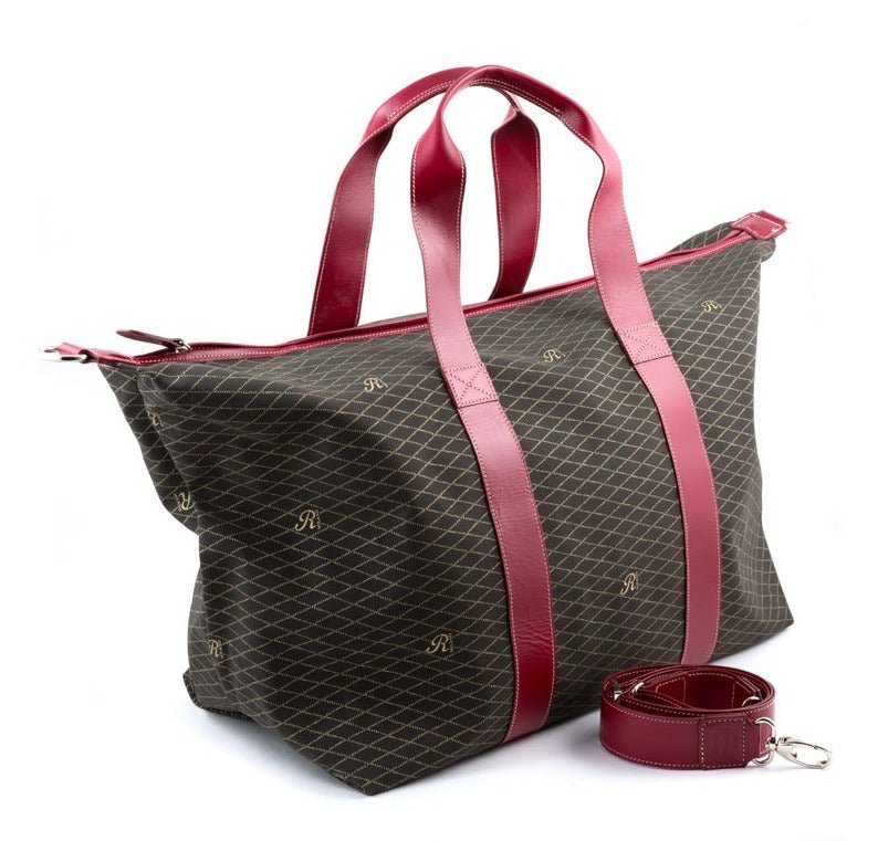 Rivolta Travel Bag with rivolta texture with leather details - Rivolta 1883
