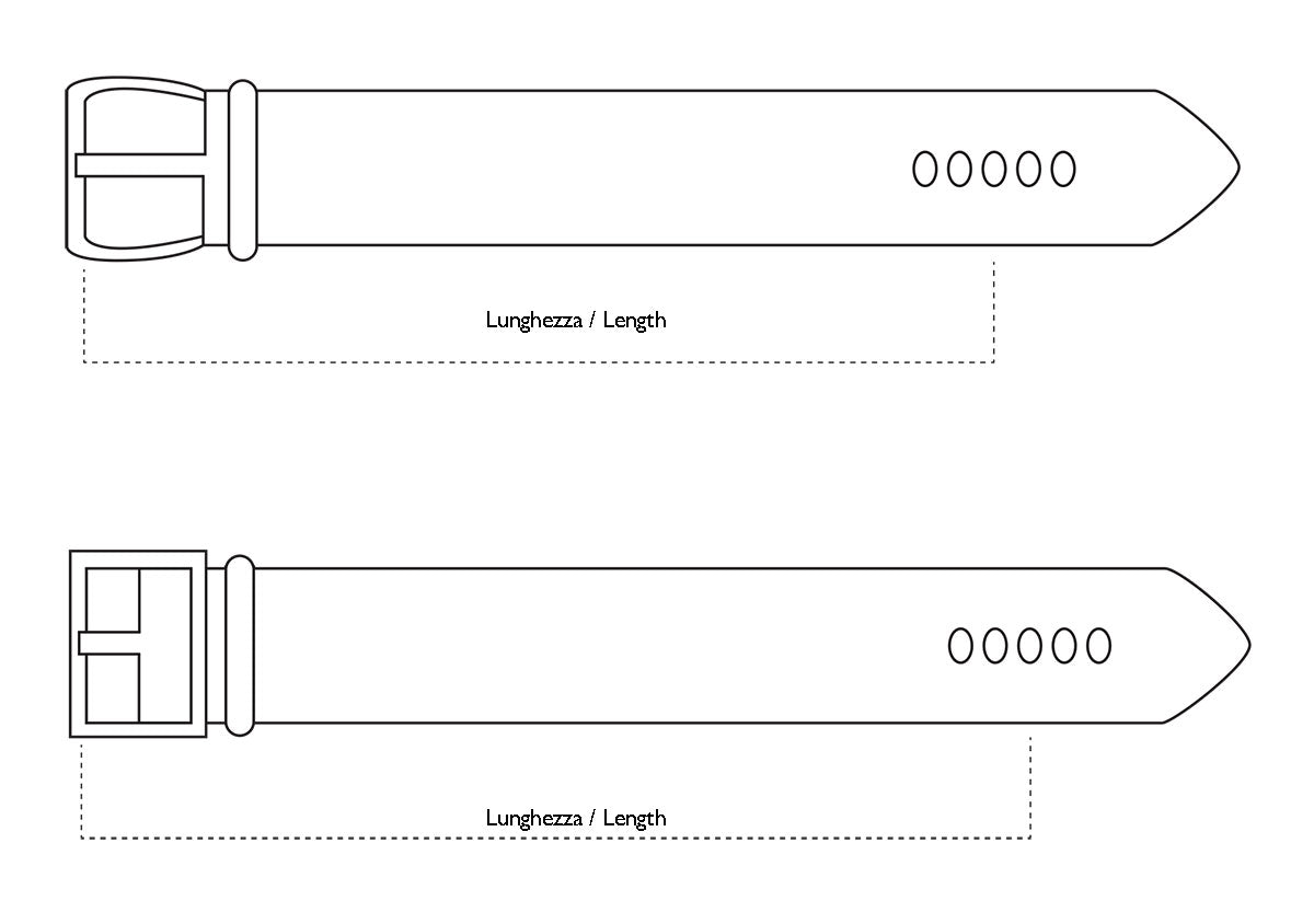 Scozia Grain calf leather belt - Black - Rivolta 1883