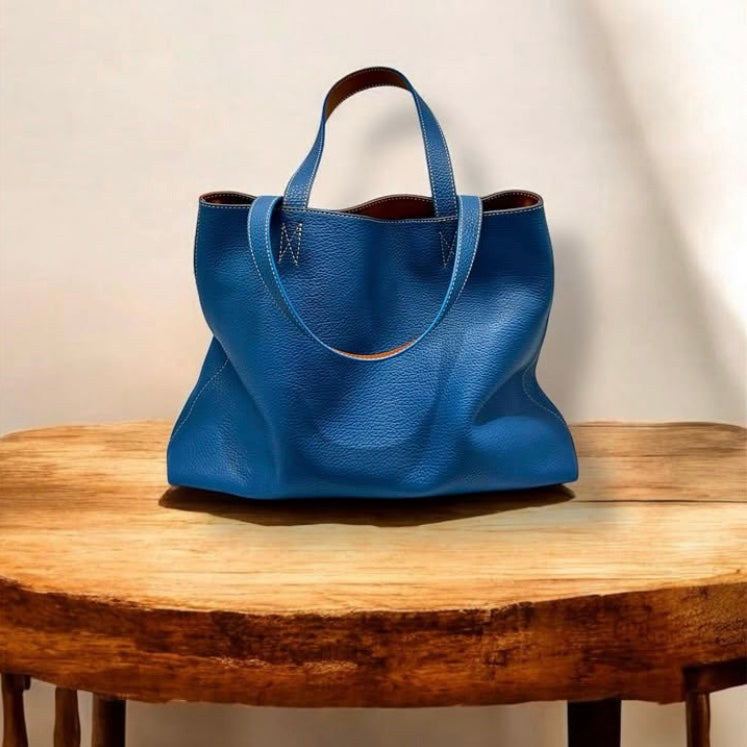 Shopping Bag Twin calf leather double face