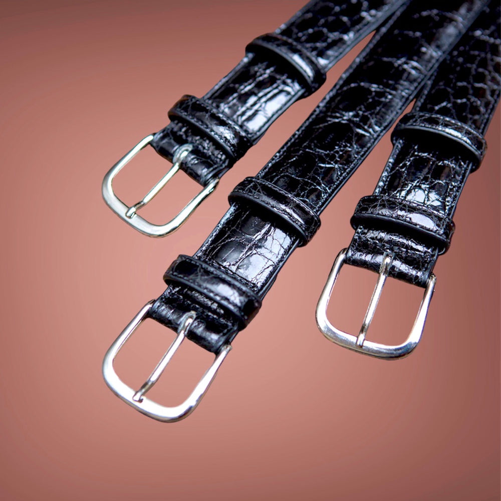 Italian leather belt for men