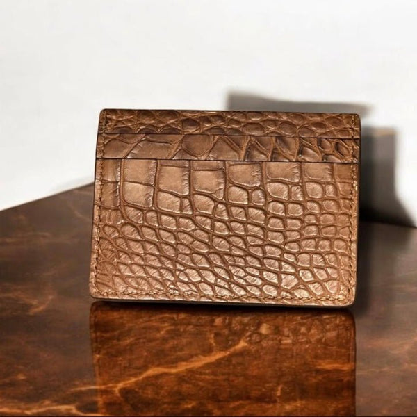 Crocodile Credit Card Holder GENUINE CROCODILE LEATHER - Rivolta 1883