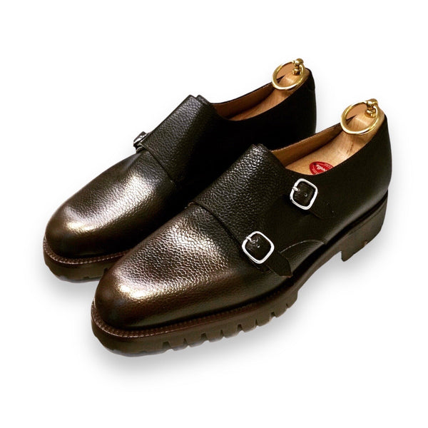 DERBY Double Buckle GRAIN CALF LEATHER TANK RUBBER SOLE - Rivolta 1883