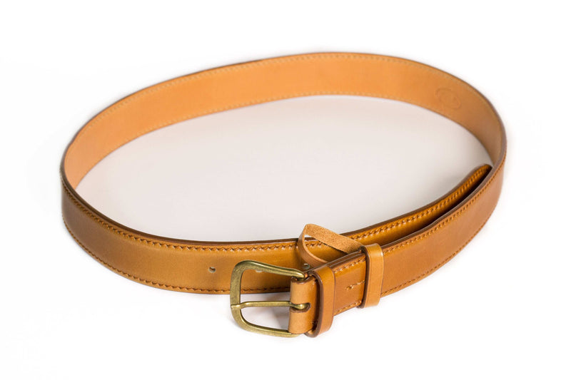 Smooth calf leather belt - Light Leather - Rivolta 1883