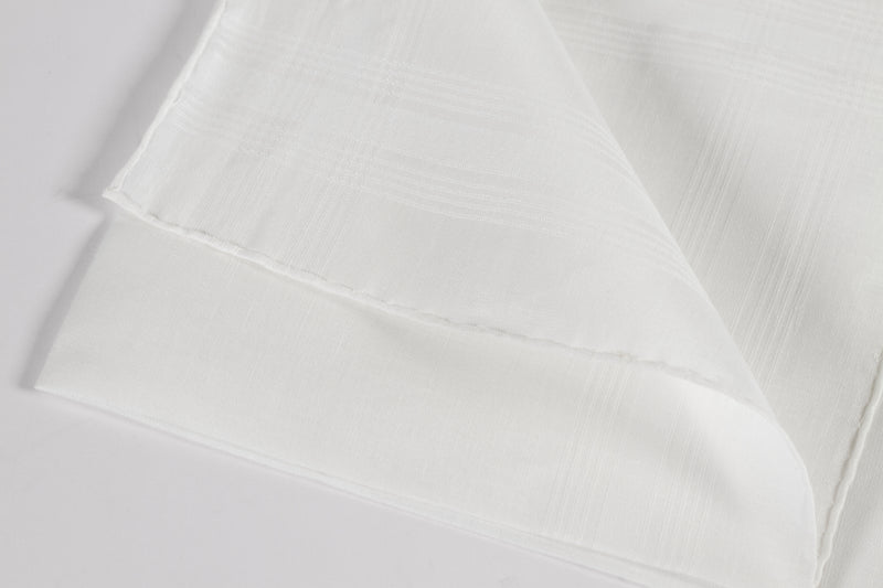 Linen Handkerchief 100% PURE LINEN GEOMETRIC PATTERN AND HANDMADE HEM