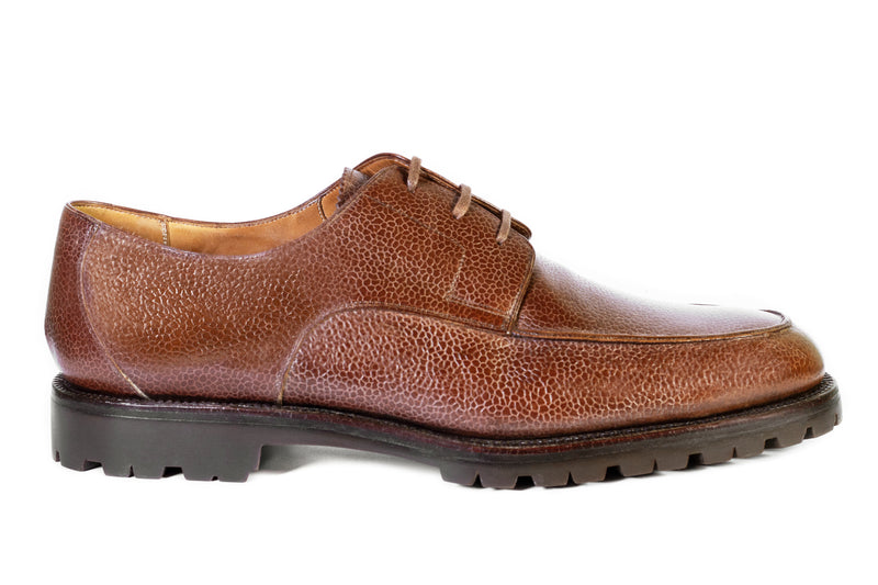 DERBY THREE EYELETS CALF LEATHER AND FULL GRAIN