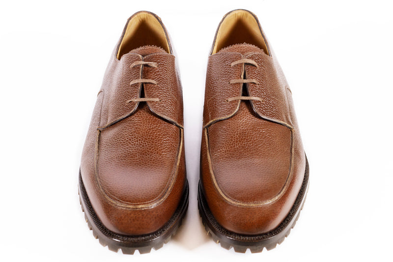 DERBY THREE EYELETS CALF LEATHER AND FULL GRAIN