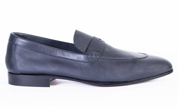 LOAFER UNLINED WITH PENNY STRAP CALF LEATHER BLU