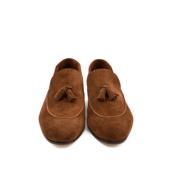 LOAFER UNLINED WITH TASSELS SUEDE LEATHER
