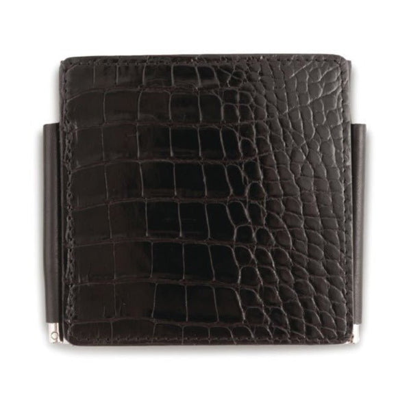 Crocodile Tri - Fold Wallet HAND MADE IN ITALY CENTRAL POINT POCKET - Rivolta 1883