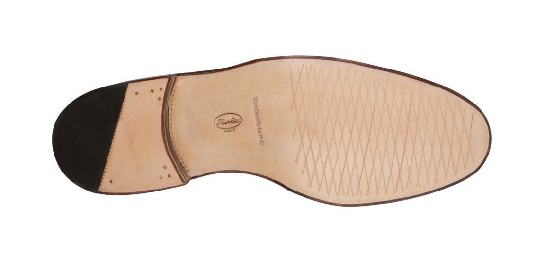 DERBY WITH LARGE BUCKLE CALF LEATHER HAND WELTED GOODYEAR - Rivolta 1883