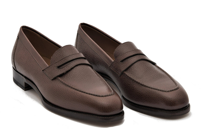 LOAFER WITH PENNY STRAP IN GRAIN CALF LEATHER