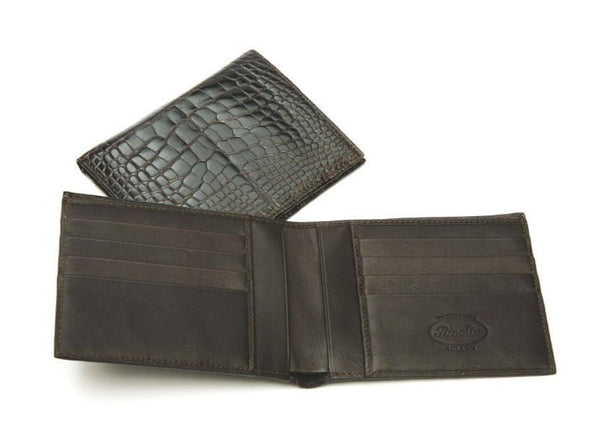 Horizontal GENUINE Crocodile WalletTWO HORIZONTAL COMPARTMENTS FOR BILLS - Rivolta 1883