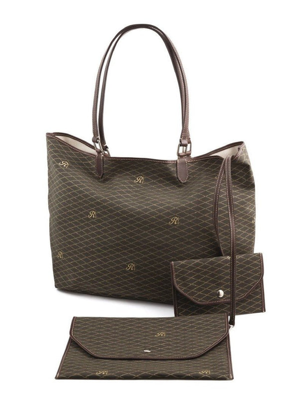 Large Shopping Bag WITH OUR TEXTURE RIVOLTA WITH LEATHER DETAILS - Rivolta 1883