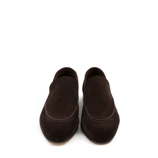 LOAFER UNLINED PLAIN SUEDE LEATHER HAND WELTED BLAKE STITCHES - Rivolta 1883