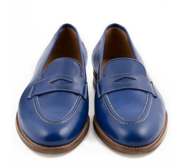 LOAFER WITH PENNY STRAP CALF LEATHER HAND WELTED BLAKE STITCHES - Rivolta 1883