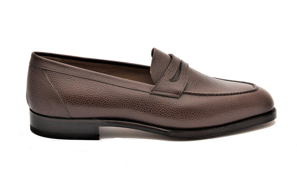 LOAFER WITH PENNY STRAP IN GRAIN CALF LEATHER - Rivolta 1883