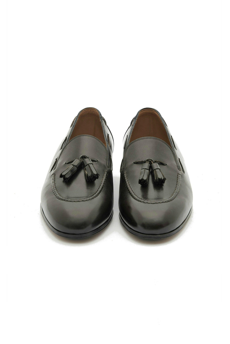 LOAFER WITH TASSELS FULL GRAIN CALF LEATHER BLAKE STITCHES - Rivolta 1883