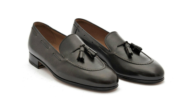 LOAFER WITH TASSELS FULL GRAIN CALF LEATHER BLAKE STITCHES - Rivolta 1883