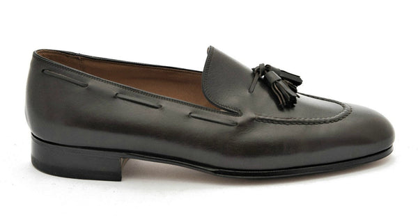 LOAFER WITH TASSELS FULL GRAIN CALF LEATHER BLAKE STITCHES - Rivolta 1883