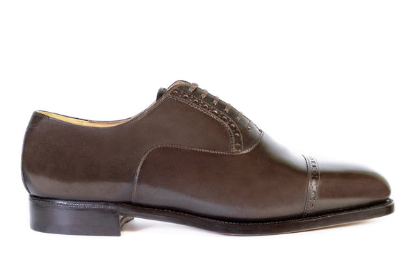 OXFORD SEMI.FULL BROGUE WITH TOE CAP IN FULL GRAIN LEATHER AND SUEDE LEATHER - Rivolta 1883