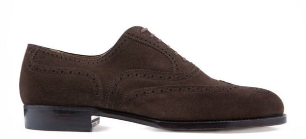 OZFORDFULL BROGUE WITH WING CAP IN SUEDE LEATHER HAND.WELTED GOODYEAR - Rivolta 1883