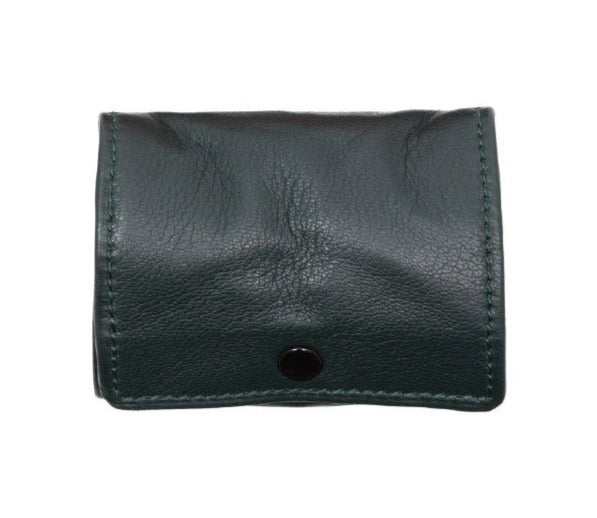 Leather Coin Purse IN NAPPA LAMB BUTTON CLOSING