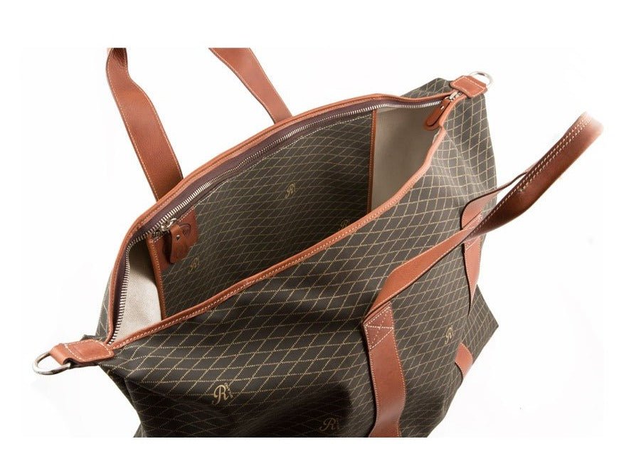 Rivolta Travel Bag with rivolta texture with leather details - Rivolta 1883
