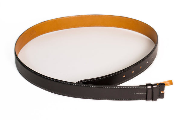 Smooth Calf Leather Belt - Black - Rivolta 1883