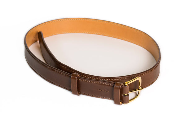 Smooth Calf Leather Belt - Meleze - Rivolta 1883