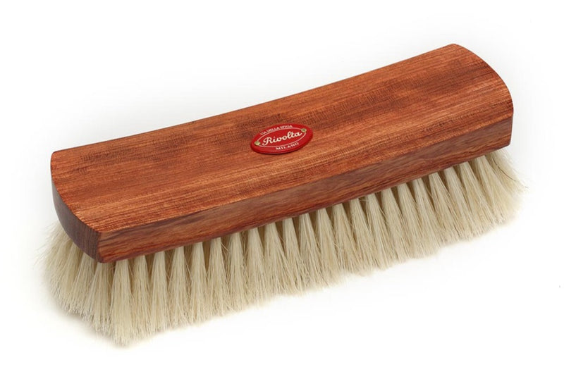 Soft large brush for the shoeshine. HORSEHAIR