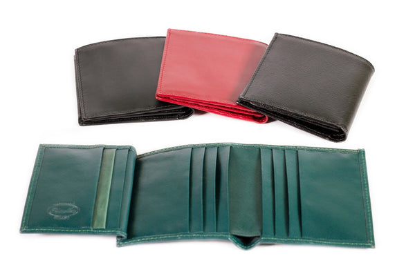 Tri - fold Leather Credit Card Holder - Rivolta 1883