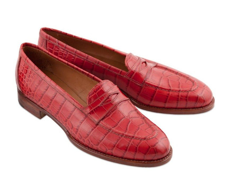 WOMAN LOAFER Calf imitation crocodile LEATHER - Rivolta 1883